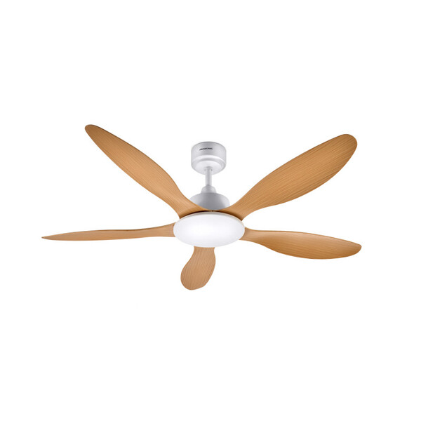 Pensonic 56" Wifi Ceiling Fan with DC Motor (Matt White/Oak) | PCF-W5601R(OAK)